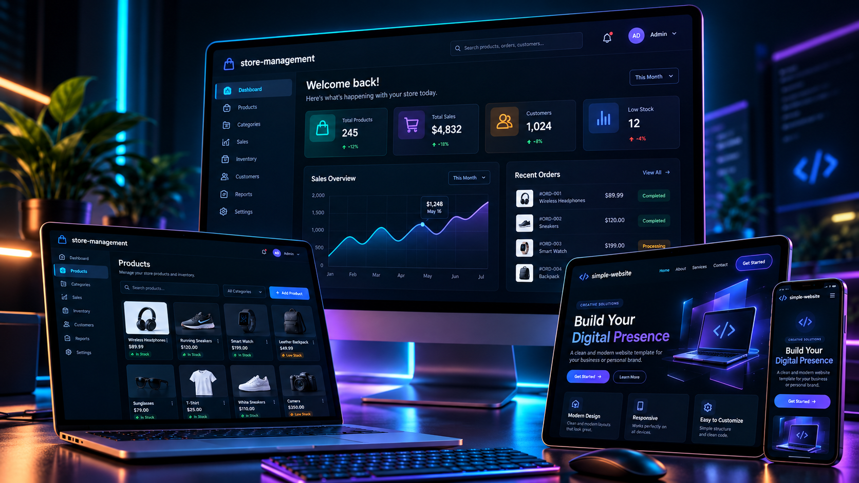 store-mangement project preview